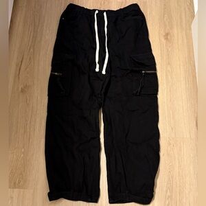Black Baggy Cargos